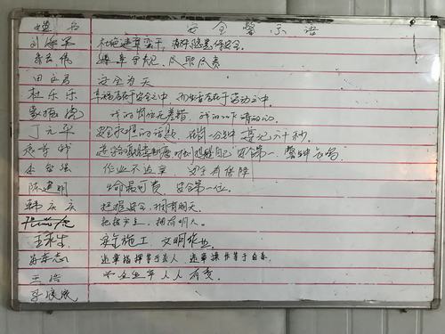 陜煤建設(shè)洗選煤運(yùn)營公司紅柳林洗煤廠項目部檢修班開展“人人守安全說警句”活動