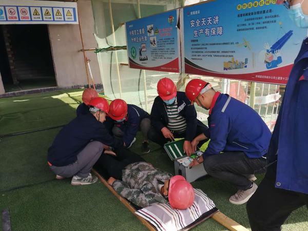 陜煤建設韓城分公司開展安全事故應急演練牢筑安全防線