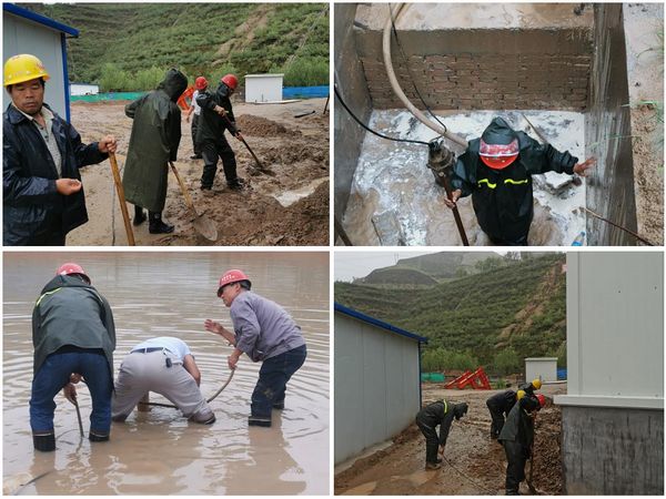 陜煤建設天工公司安裝三部抗洪搶險“縮影”