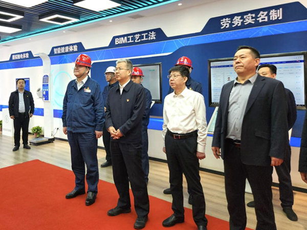 渭南市委副書記、市長(zhǎng)陳曉勇視察龍鋼機(jī)械化綜合一次料場(chǎng)項(xiàng)目建設(shè)情況