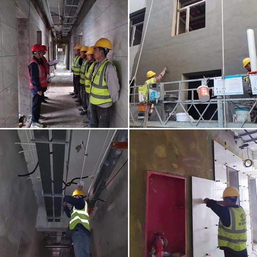 陜煤建設(shè)榆林市第二醫(yī)院科研辦公樓裝修維修工程：堅(jiān)守崗位不松懈 履職盡責(zé)保生產(chǎn)