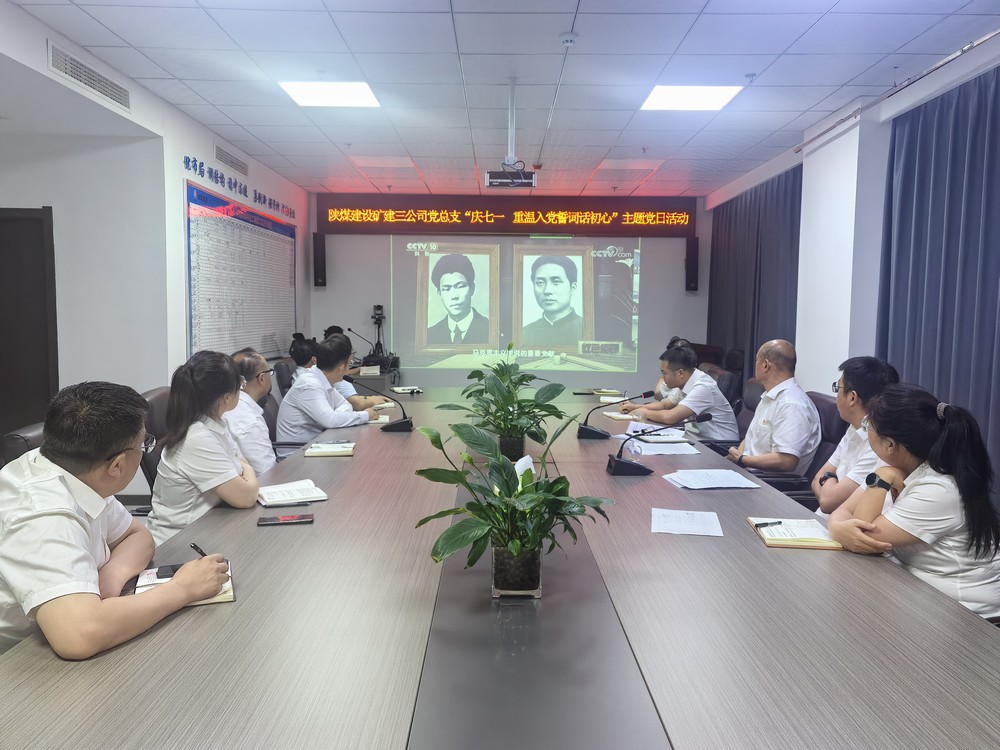 陜煤建設(shè)礦建三公司黨總支開(kāi)展“慶七一 重溫入黨誓詞話(huà)初心”主題黨日活動(dòng)